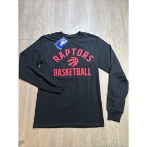 Men's Small NBA Toronto Raptors Basketball Long Sleeve Crew Neck T Shirt Tee New